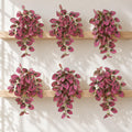 Pink Faux Polka Dot Plant Trailing Bushes, 60cm Hanging Foliage - Set of 6