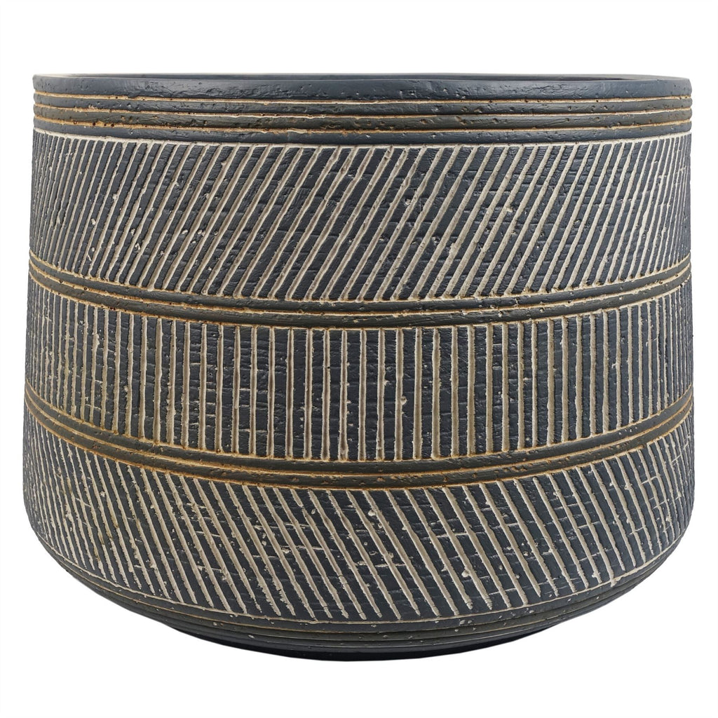29cm x 43cm Large Maral Planter with Etching Composite Plant Pot - Premium Quality