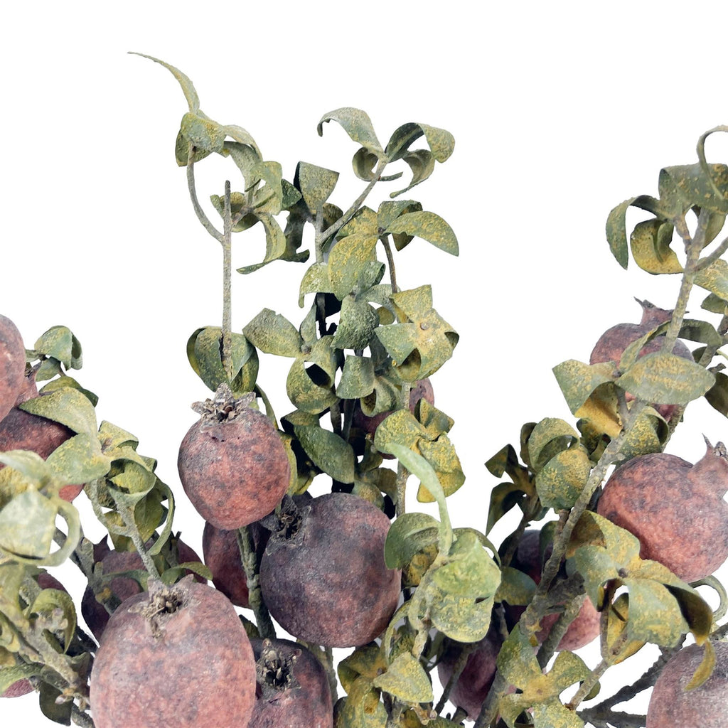 Pack of 6 x 75cm Artificial Pomegranate Stem Artificial Red - Premium Quality