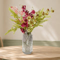 65cm Mixed Wild Orchid and Ferns Glass Vase - Premium Quality