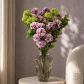 70cm Pink Carnation Display Glass Vase - Premium Quality
