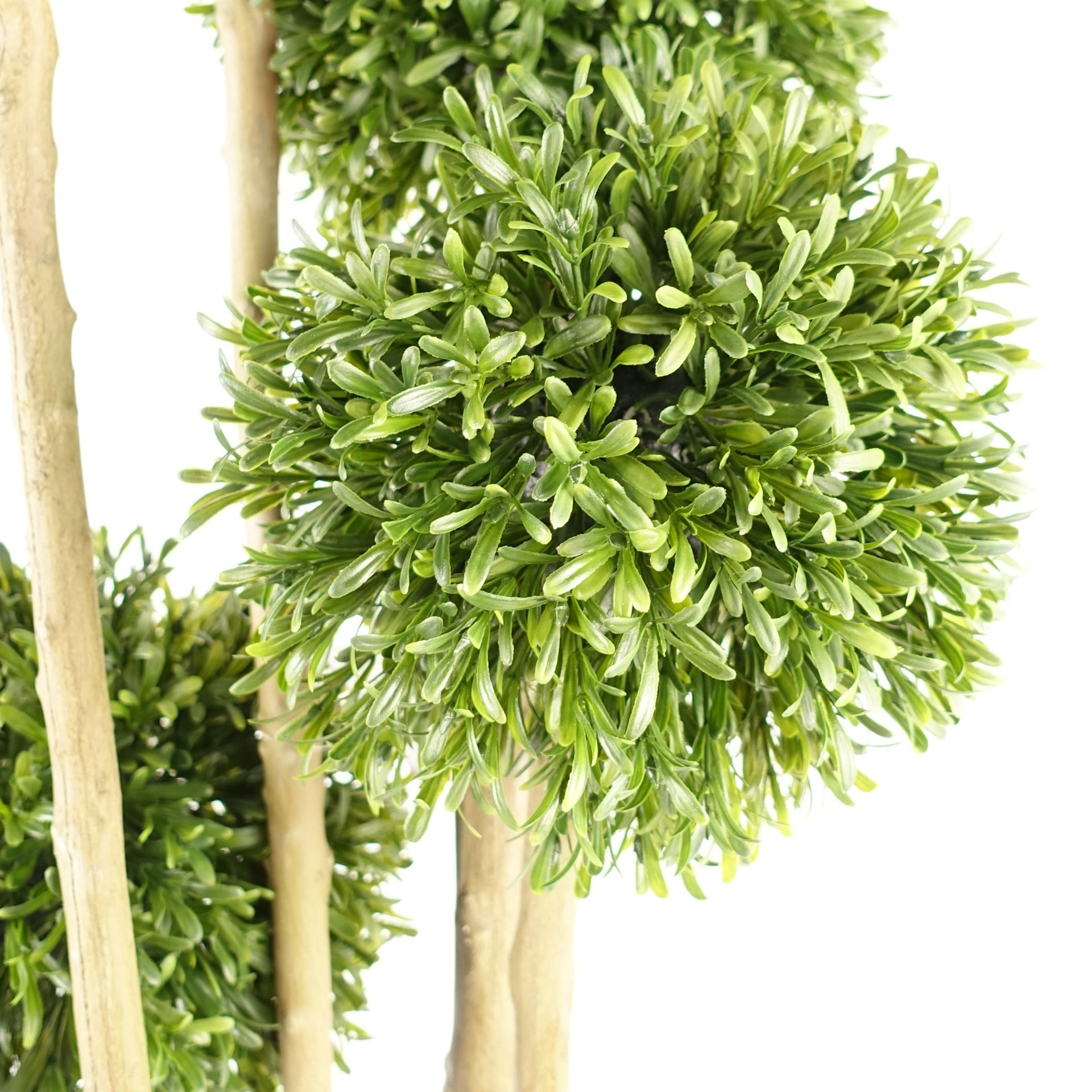 120cm Artificial UV Resistant Balls Topiary 480 Leaves Natural Trunk