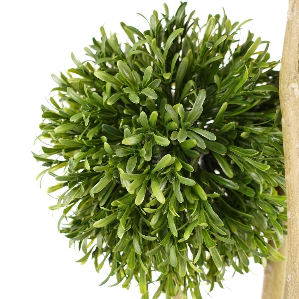 120cm Artificial UV Resistant Balls Topiary 480 Leaves Natural Trunk