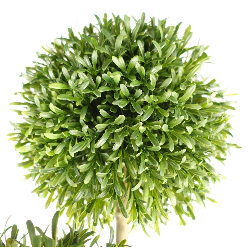 120cm Artificial UV Resistant Balls Topiary 480 Leaves Natural Trunk