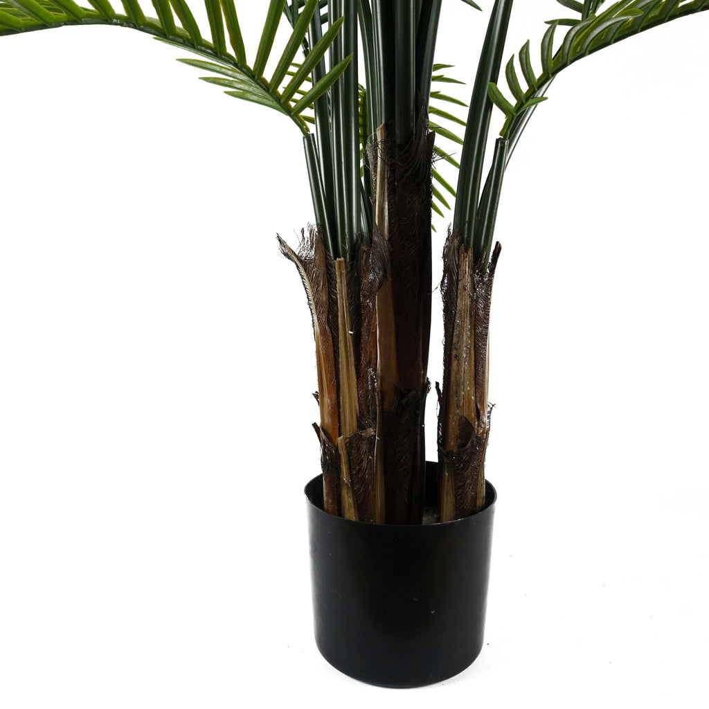 125cm Artificial UV Resistant Raphis Palm Tree with Natural Trunk