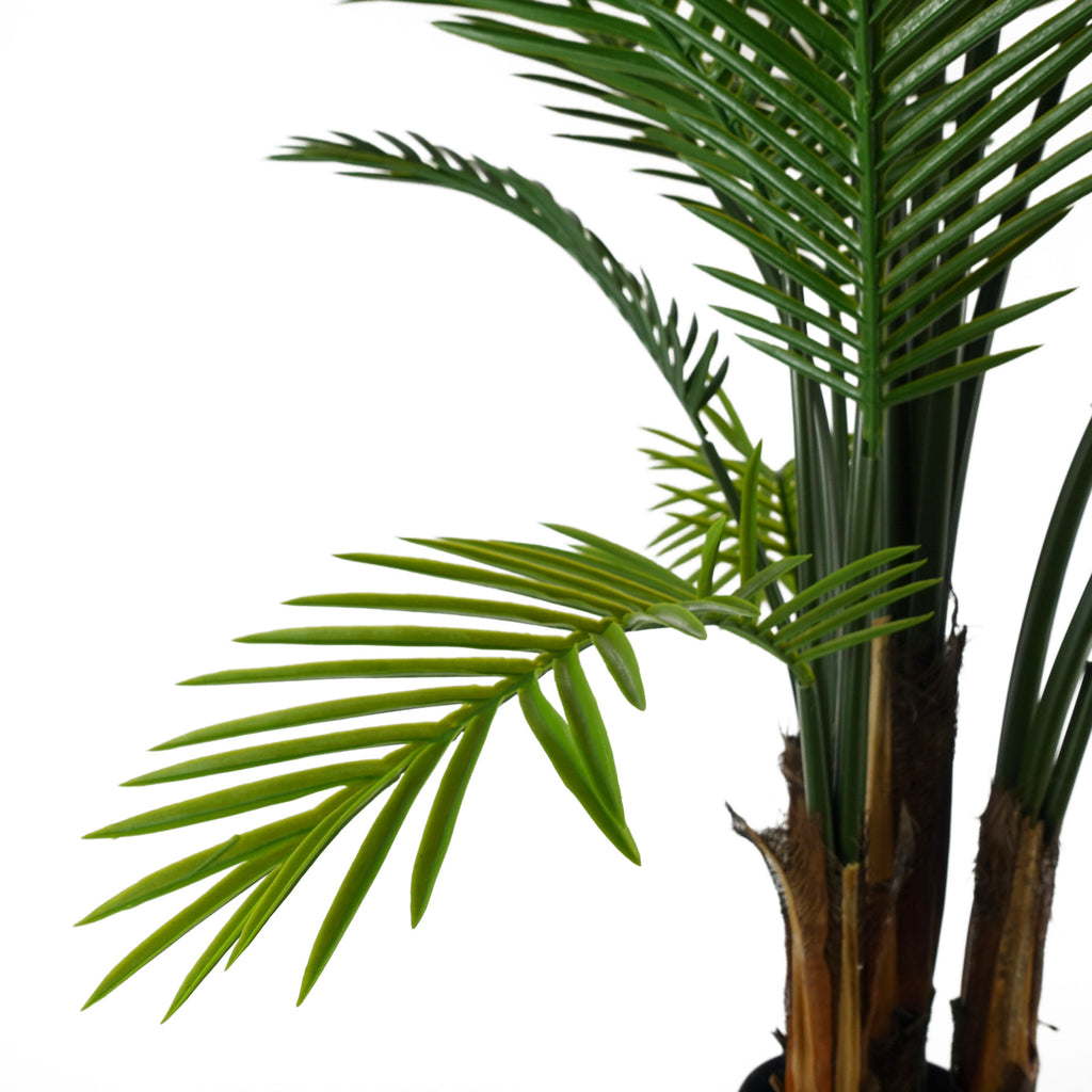 125cm Artificial UV Resistant Raphis Palm Tree with Natural Trunk