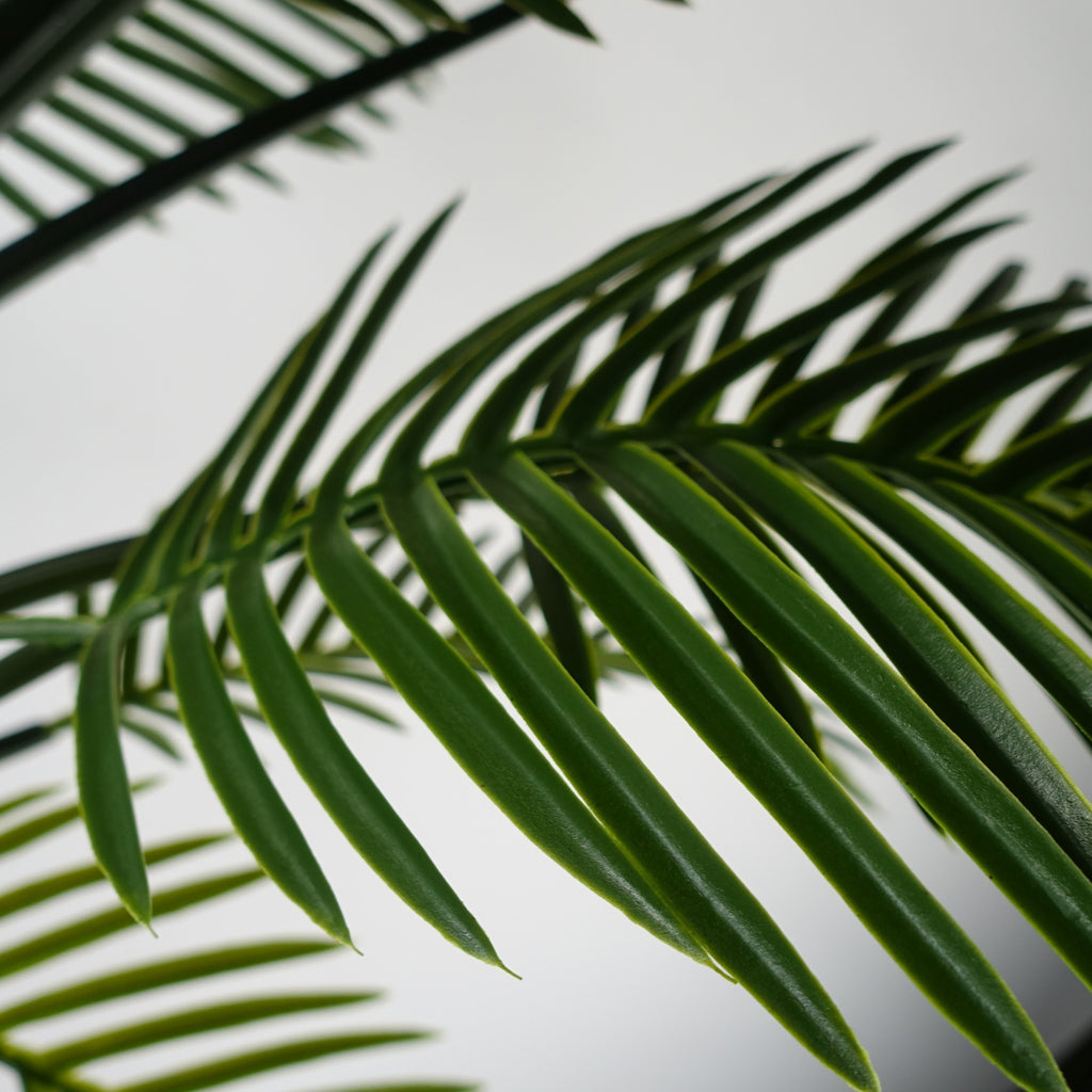 125cm Artificial UV Resistant Raphis Palm Tree with Natural Trunk