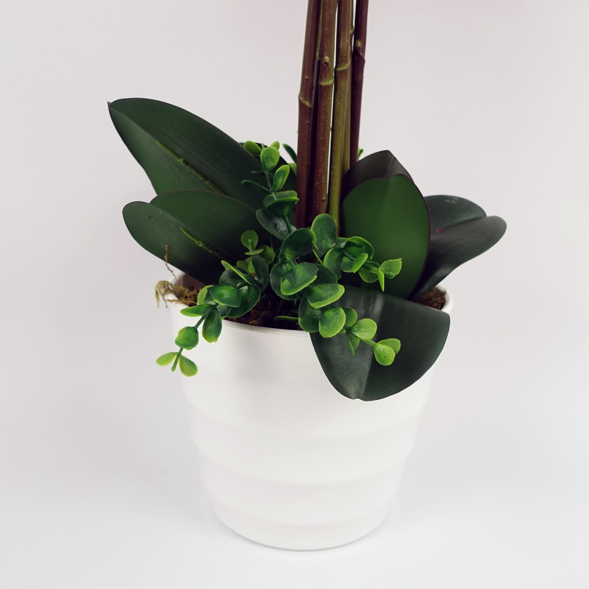 85cm Artificial Deluxe Bush Orchid Dark Pink