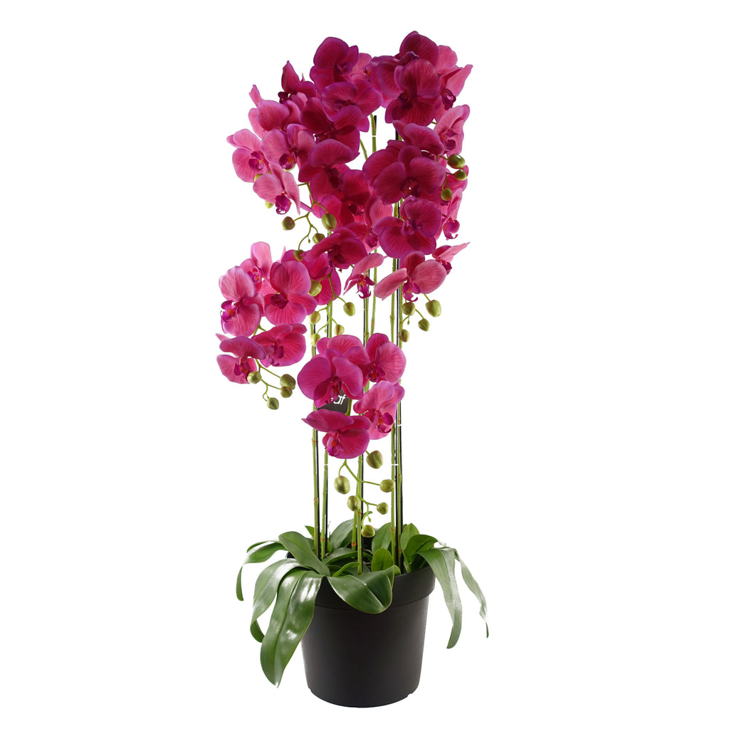 110cm Artificial Large Pink Orchid Plant Artifcial 41 REAL TOUCH flowers