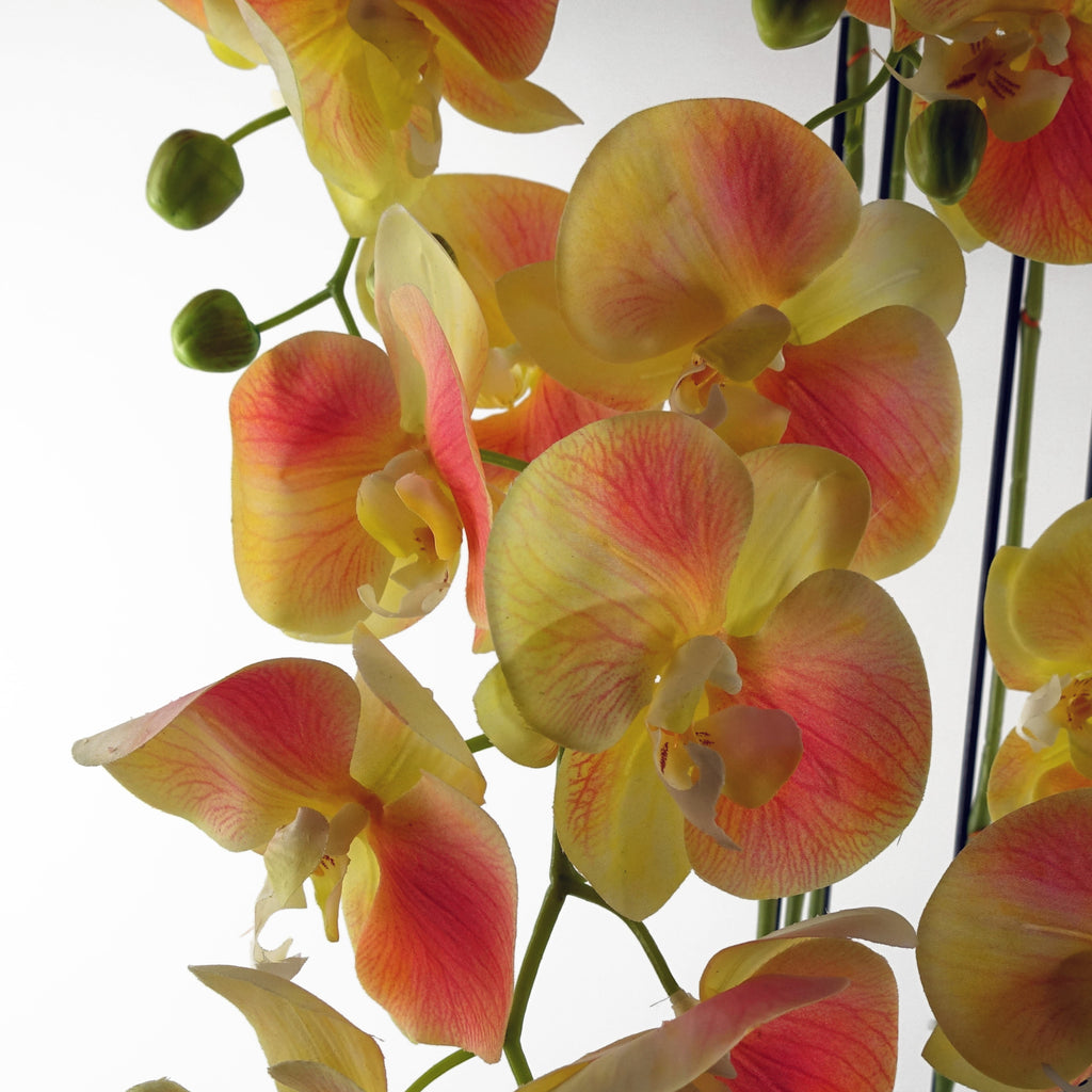 110cm Artificial Large Yellow Peach Orchid Plant Artifcial 41 REAL TOUCH flowers