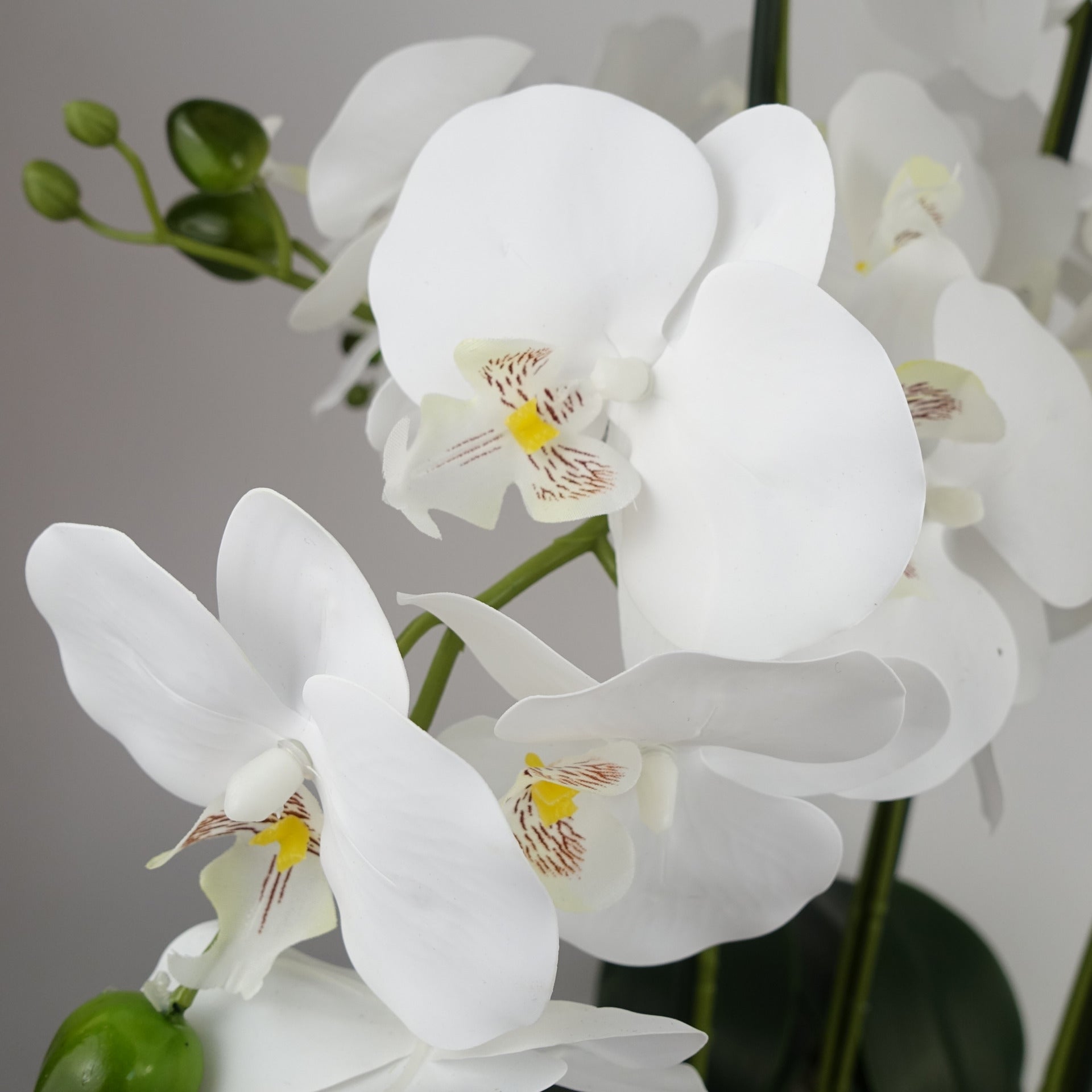 60cm Orchid Artificial White Gold Ceramic Planter