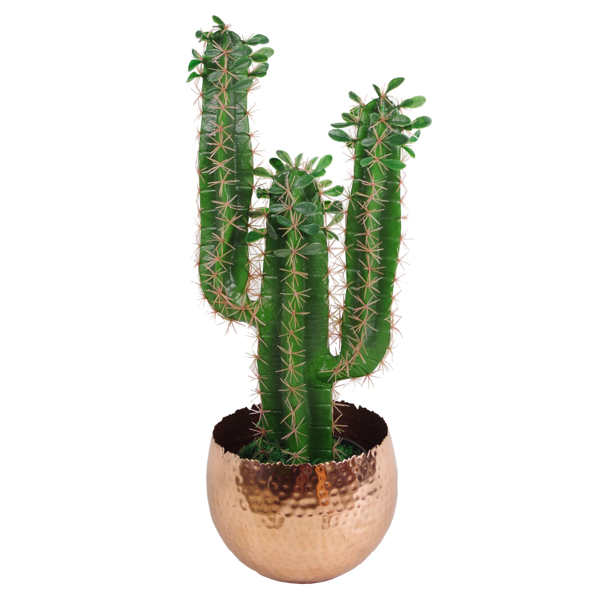 Large Metal Planter 22 x 17cm Hammered Gold Colour Curvy Edge