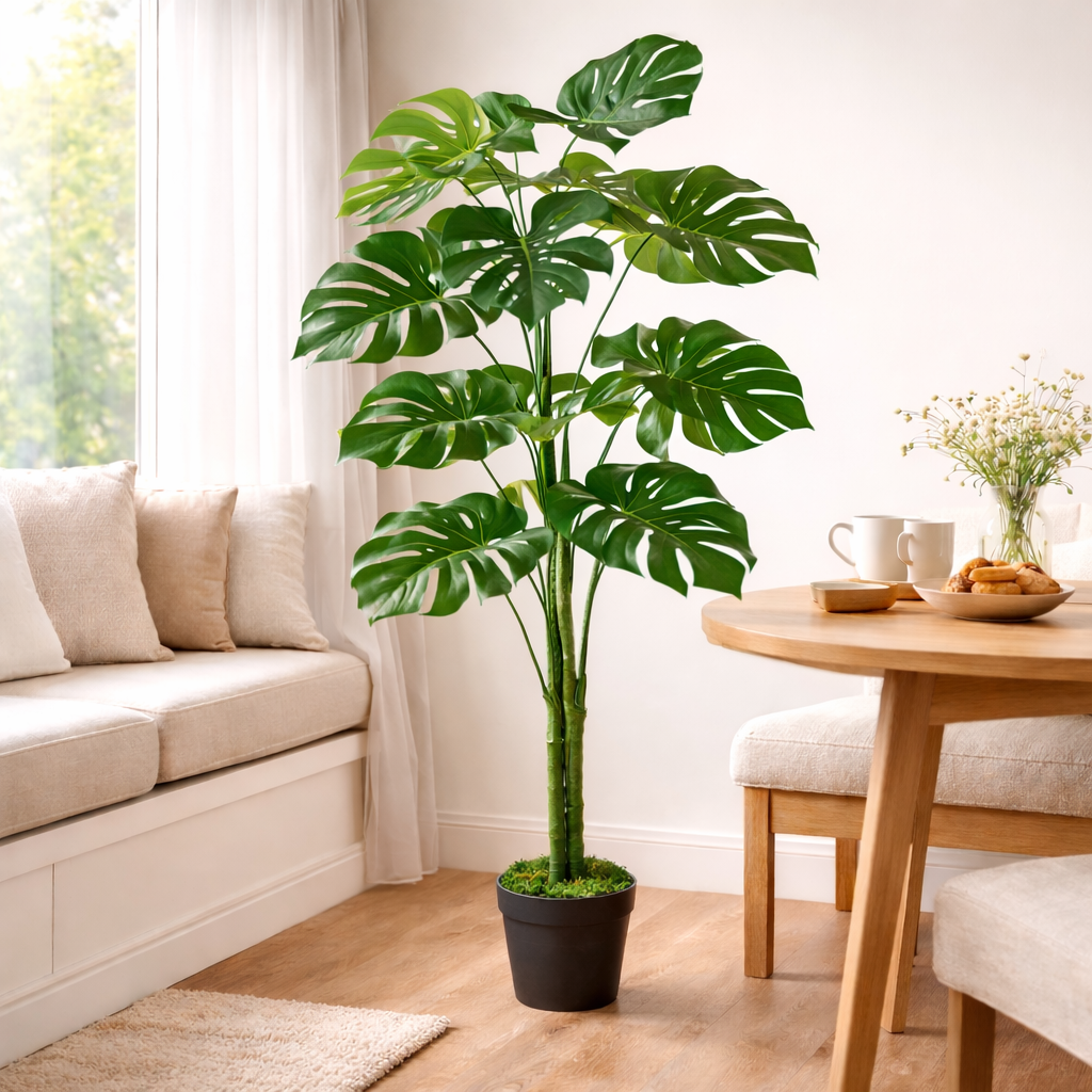 120cm Leaf realistic Artificial Monstera Cheese Plant