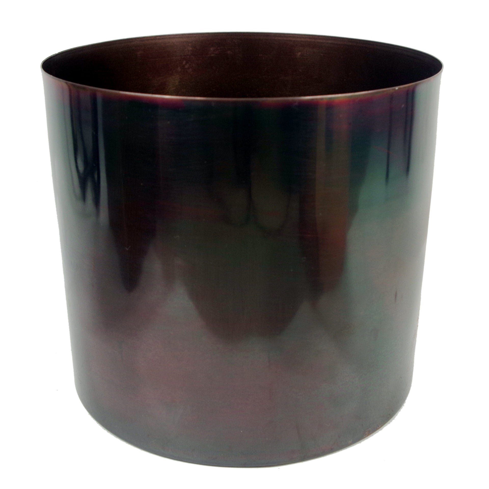 Medium Gold Stand with Iridescent Rainbow Metal Planter 38.5cm x 18cm