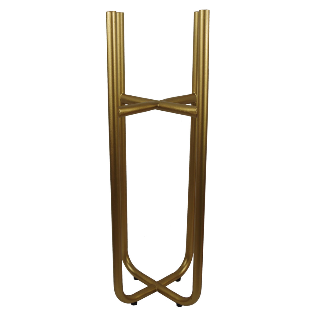 Tall Gold Stand with Gold Metal Planter 62cm x 18cm