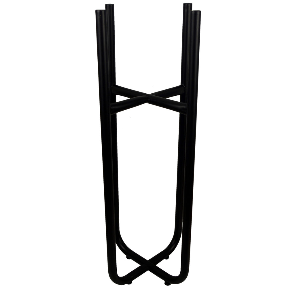 Tall Black Stand with Iridescent Rainbow Metal Planter 62cm x 18cm