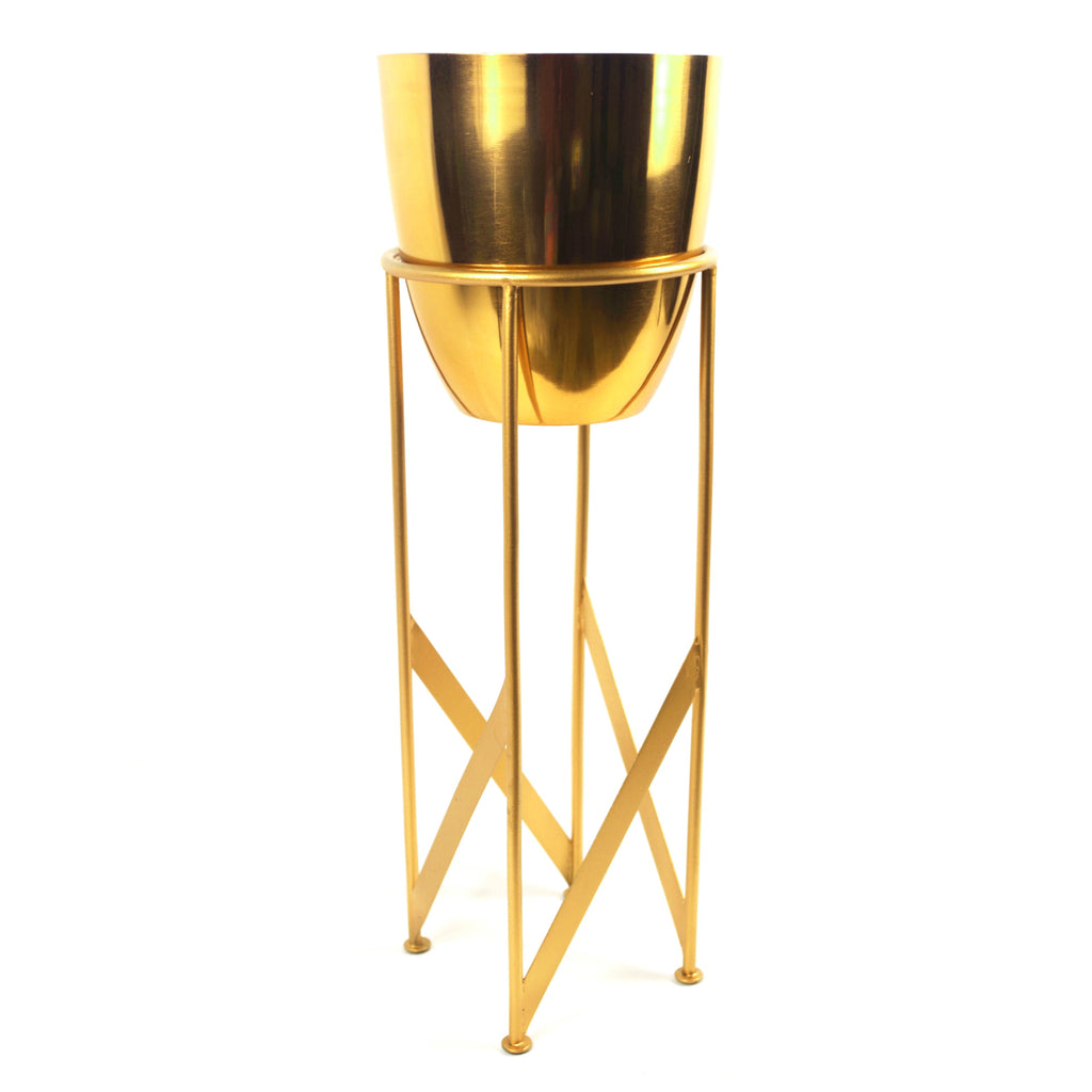 55cm Metal Planter with Matching Stand