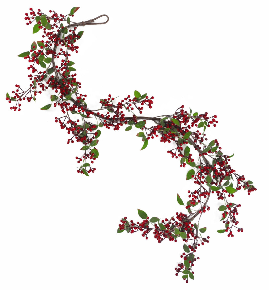 150cm Large Luxury Artificial Christmas Natural Look Red Berry Floristry Garland
