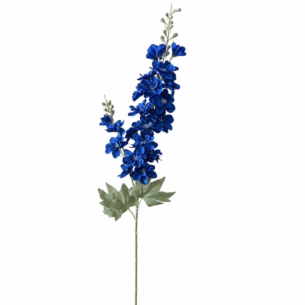 Faux Larkspur Flower Spikes, 85cm Tall Stems - Set of 6