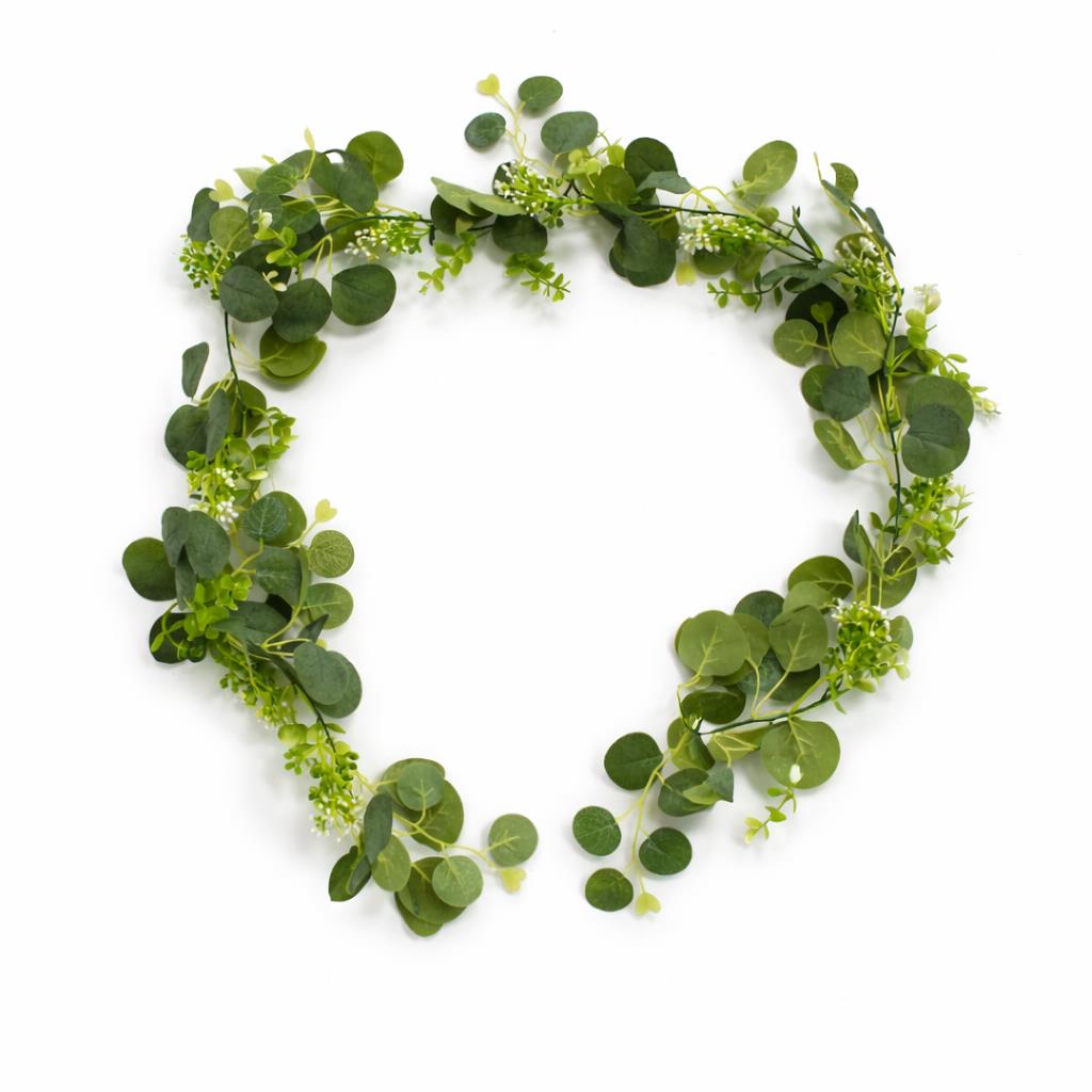 160cm Artificial Eucalyptus Garland with Mixed Foliage - Premium Quality