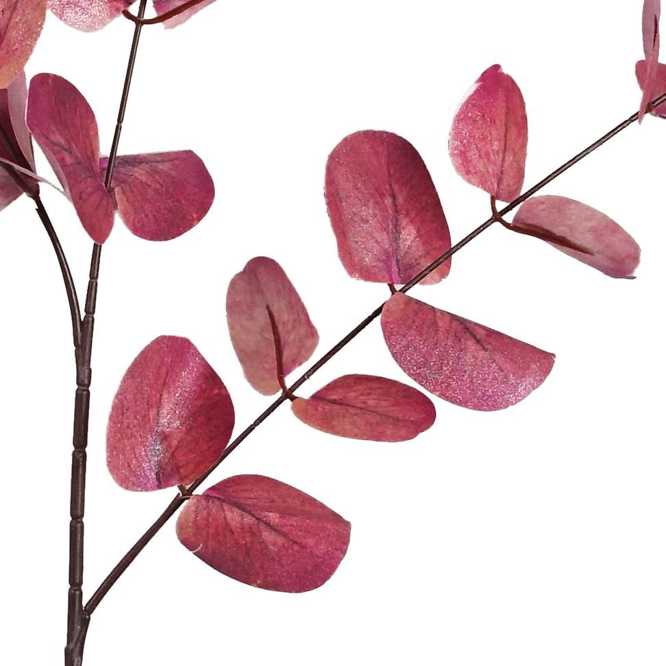 Artificial Pack of 6 x 80cm Pink Eucalyptus Foliage Stem - Premium Quality