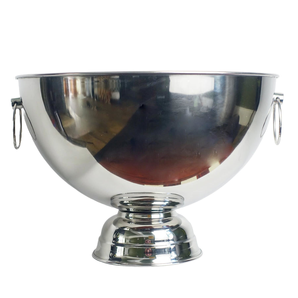 29cm XL Silver Champagne Bowl Metal Planter - Premium Quality