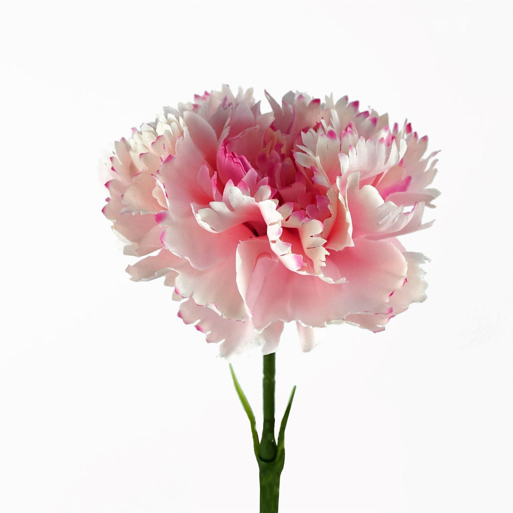 12 x Pink Carnation Artificial Flowers - Premium Quality