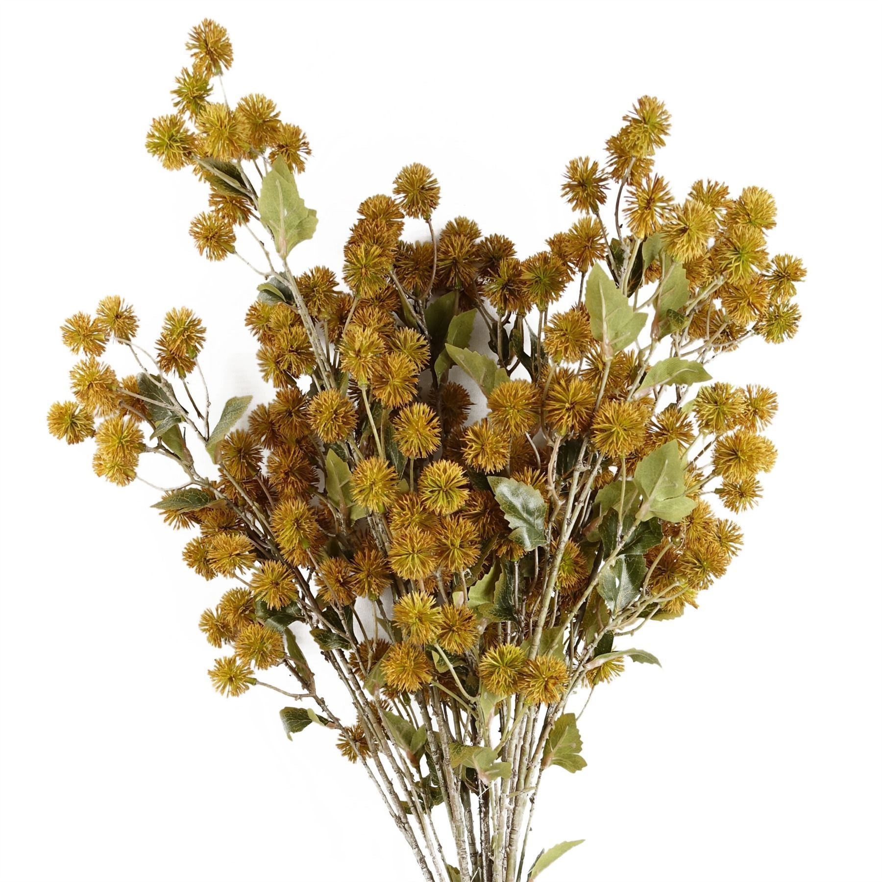 Pack of 6 x 85cm Craspedia Stem Yellow Artificial - Premium Quality