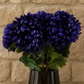 Pack of 6 x 75cm Extra Large Reflex Chrysanthemum - Purple - Premium Quality