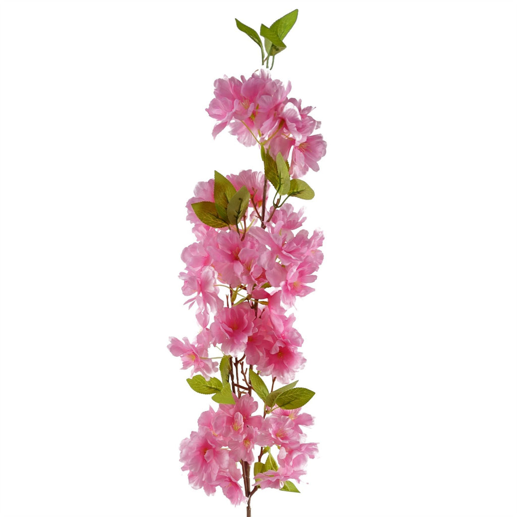 Pack of 6 x 100cm Pink Artificial Blossom Stem - Premium Quality