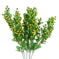 Pack of 6 x 70cm Artificial Green Berry Spray - Premium Quality