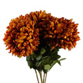 Artificial Pack of 6 x 75cm Extra Large Reflex Chrysanthemum - Orange - Premium Quality