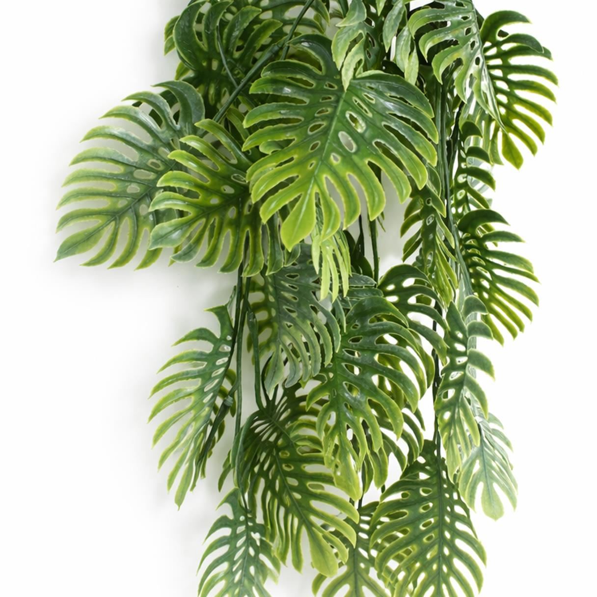 80cm Artificial Trailing Tropical Monstera Plant - Sage Green - Premium Quality