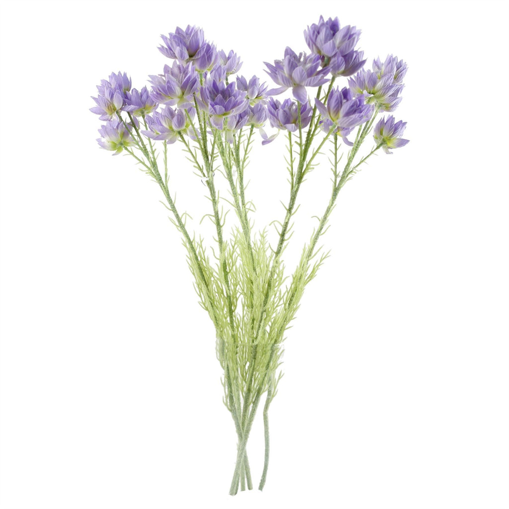 Artificial Pack of 6 x 60cm Purple Starflower Stem - 30 Flowers - Premium Quality