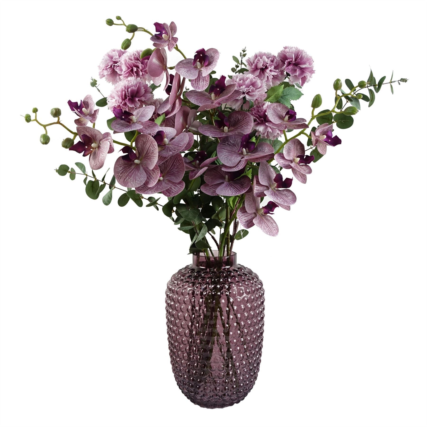 80cm Berry Burst Vase Artificial Orchids and Foliage - Premium Quality