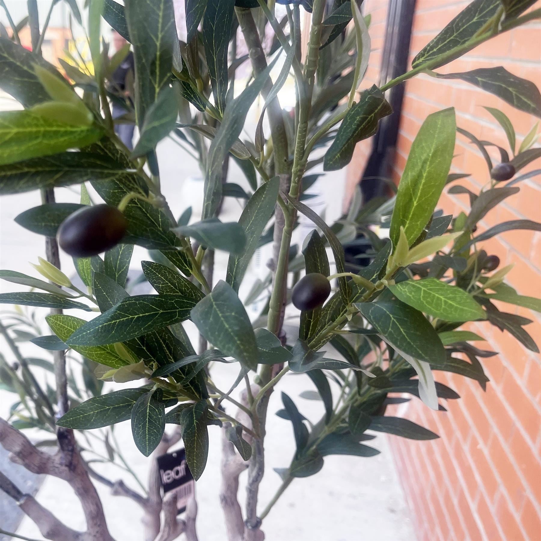 200cm XXL Artificial Olive Tree with Decorative Planter - Premium Quality