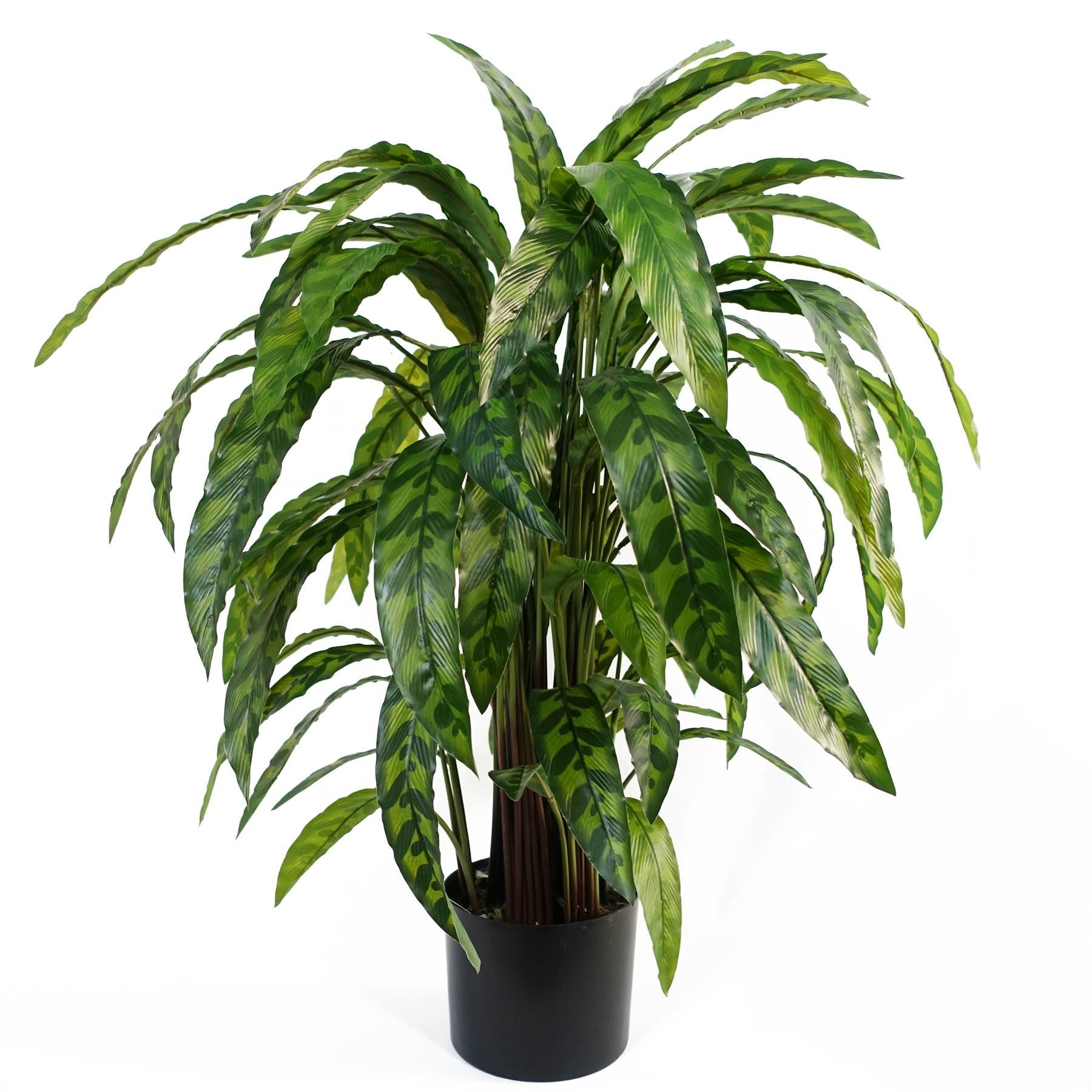 90cm Variegated Artificial Calathea Plant - Premium Quality