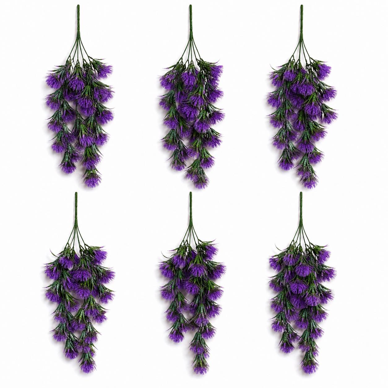 75cm Artificial Purple Thistle Trailing Hanging Plant Faux Floral - Premium Quality