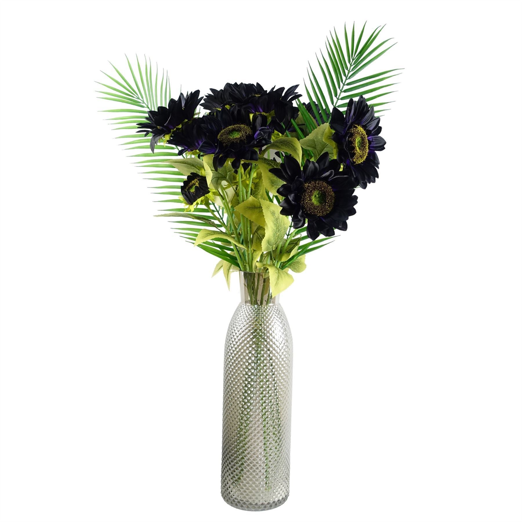 Pack of 6 x 88cm Purple Artificial Sunflower - 18 heads - Premium Quality