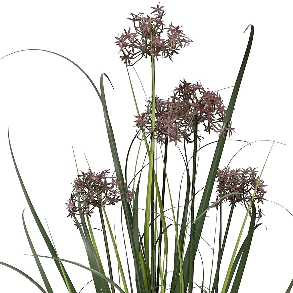 95cm Artificial Grass Plant Potted with Flower Detail - Premium Quality