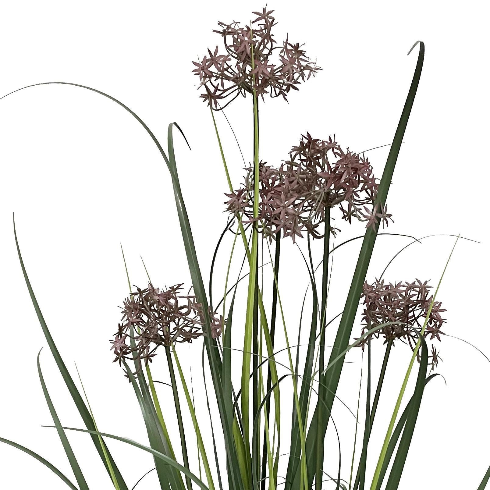 95cm Artificial Grass Plant Potted with Flower Detail - Premium Quality