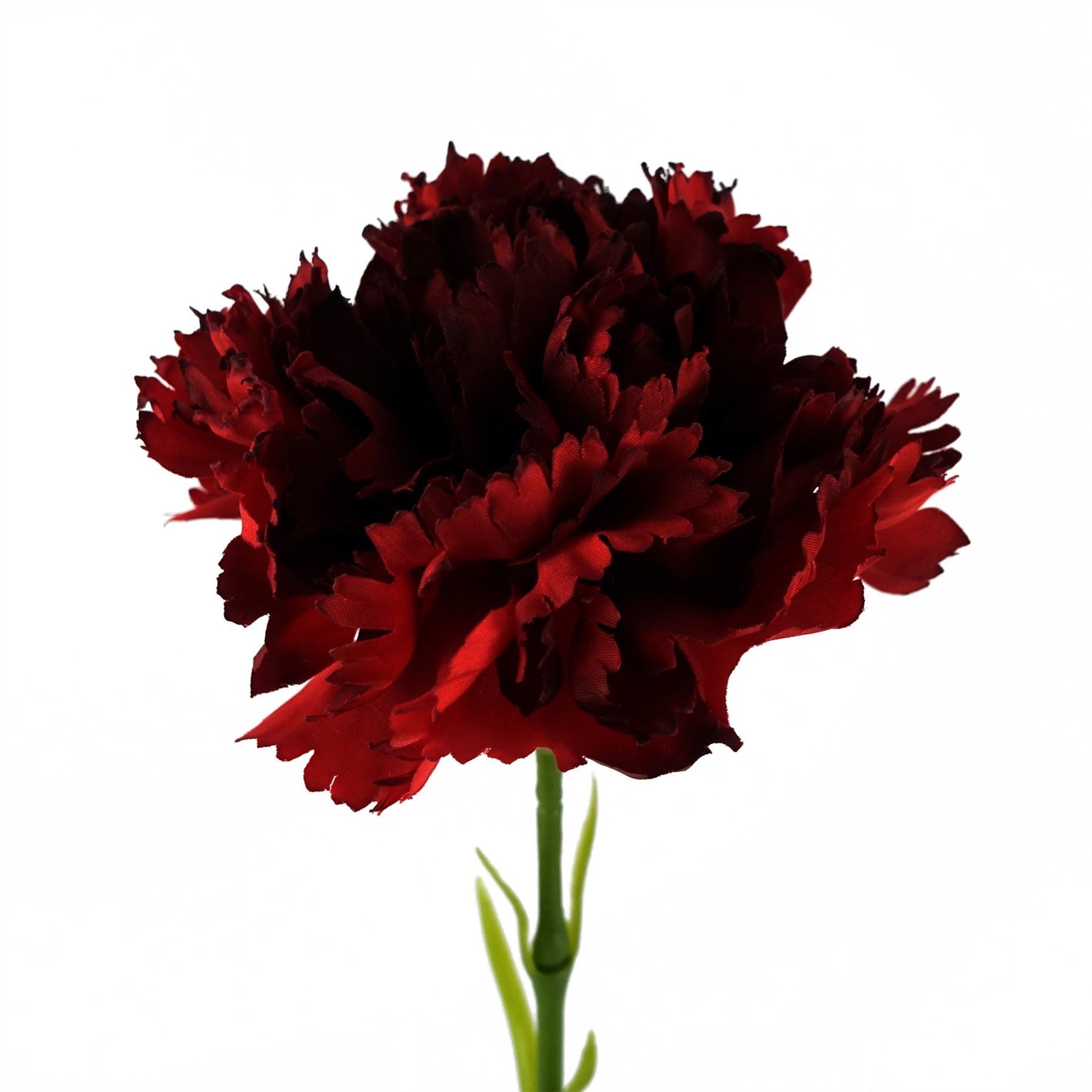 12 x Red Carnation Artificial Flowers - Premium Quality