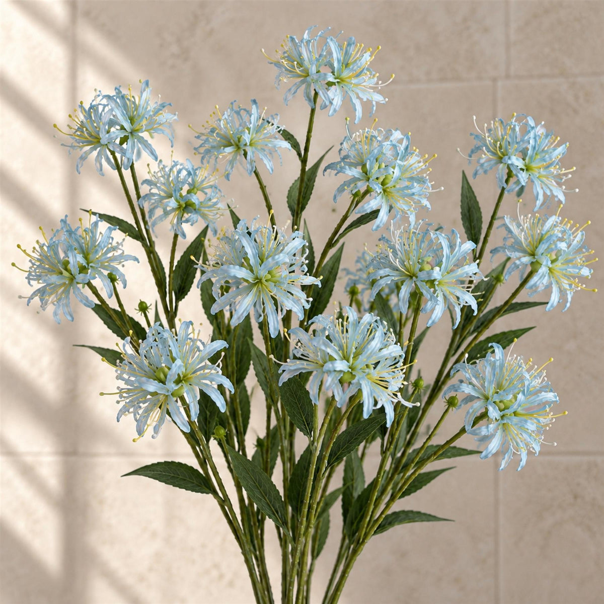 Faux Spider Lily Stems, 72cm with 3 Flower Heads - Set of 6