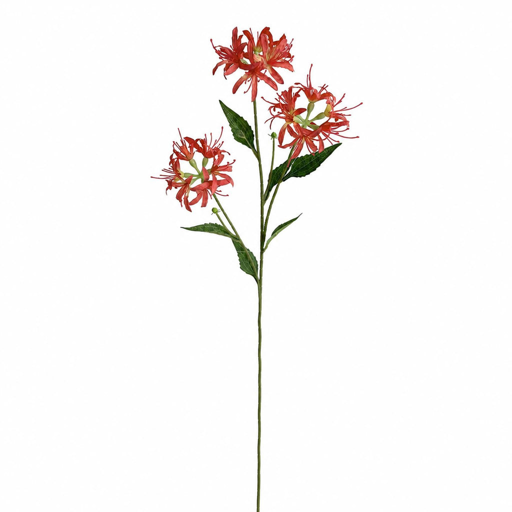 Faux Spider Lily Stems, 72cm with 3 Flower Heads - Set of 6
