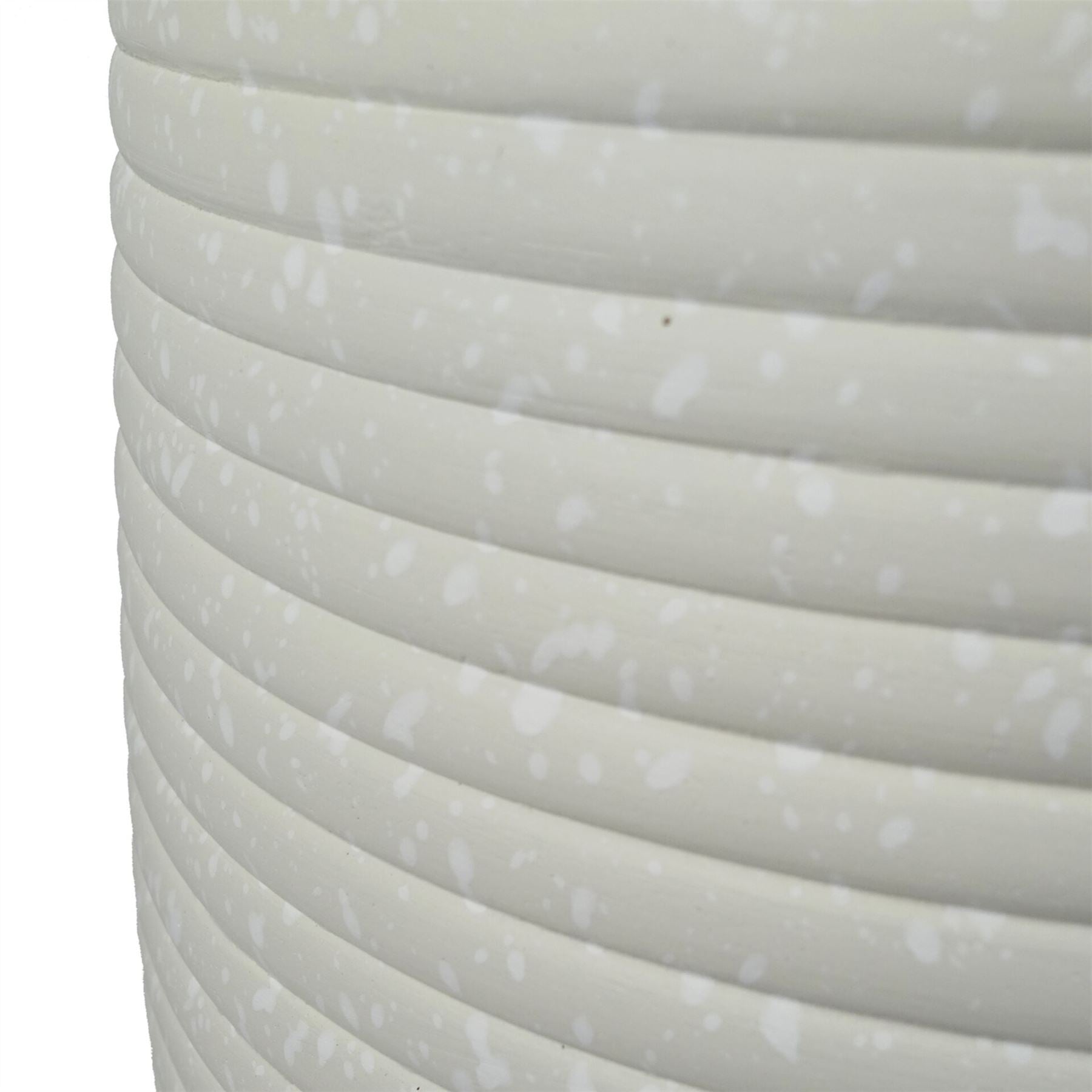46cm x 40cm Mikos Extra Large Ridged Composite Planter - Stone Colour - Premium Quality