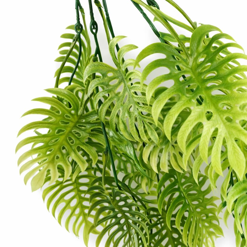 80cm Artificial Trailing Tropical Monstera Plant - Light Green - Premium Quality