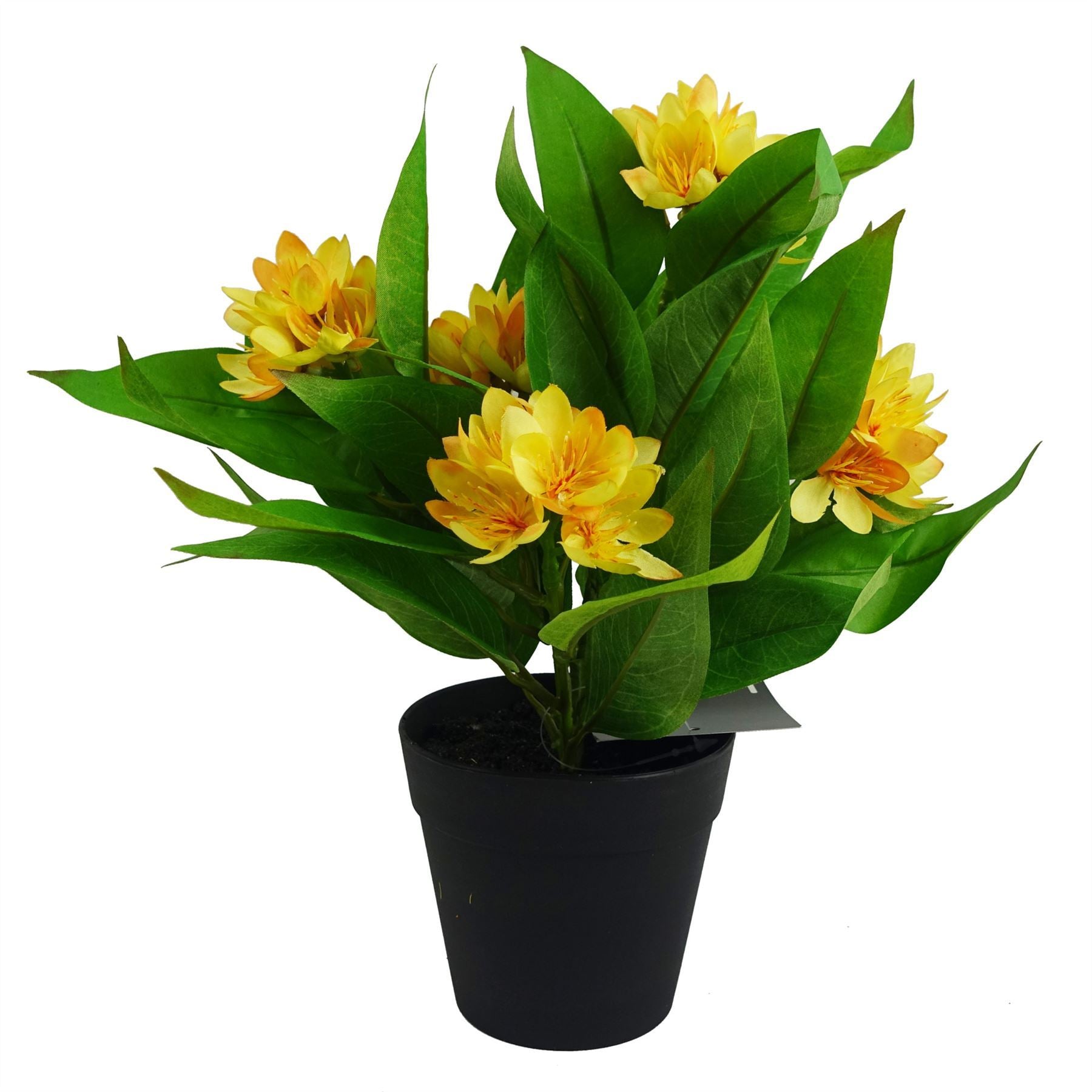 3x 18cm Artificial Freesia Plants Pink, Orange, Yellow Flowering - Premium Quality