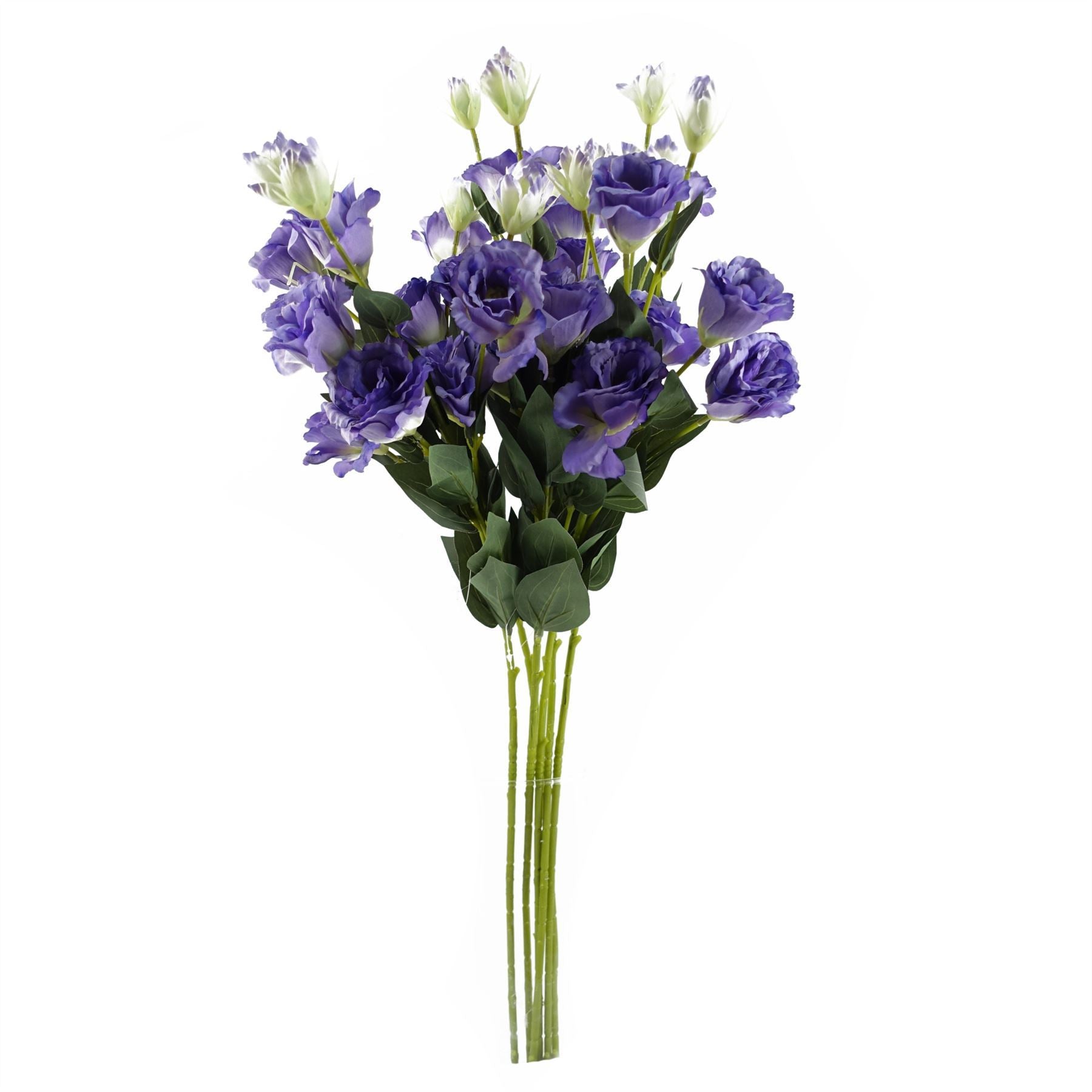 Pack of 6 x 80cm Artificial Purple Wild Rose Stem - 36 Flowers - Premium Quality