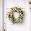 60cm Artificial Pink Lily Flower Wreath