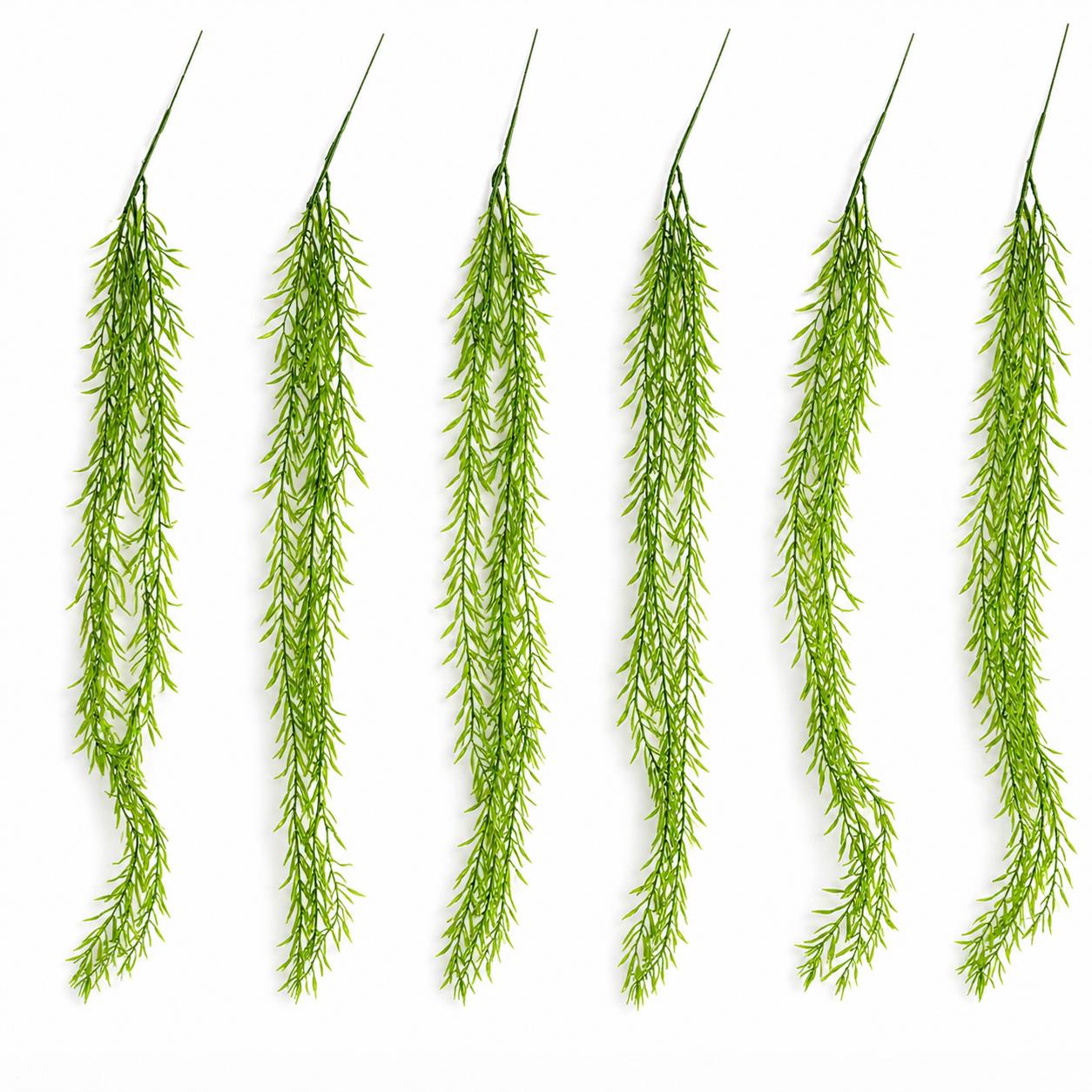 100cm Artificial Trailing Rhipsalis Style Hanging Plant - Light Green Tips - Premium Quality